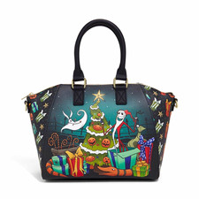 Loungefly x Disney Parks The Nightmare Before Christmas Embroidered Character Backpack (Gray) — listing 4