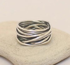Lot of 10 Sterling Silver Cocktail Rings with Colored CZ / Gemstone Accents All stamped 925, stones are CZ/synthetic — listing 4