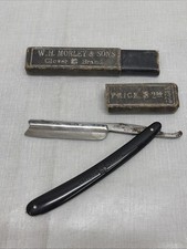 Antique W.H. Morley & Sons Clover Brand Straight Razor with Original Box — listing 3
