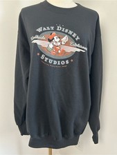 Vintage The Disney Store Mickey Mouse Denim & Twill Varsity Bomber Jacket, Size Medium