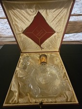 St. Louis Crystal Conical Decanter with Etched Scrollwork and Pointed Stopper — listing 6