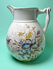 Antique Victorian Transferware Wash Basin Bowl with Floral Decoration — listing 6