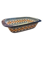 Polish Pottery Rectangular Loaf / Baking Dish in Peacock Pattern — listing 4