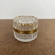 Small Cut Glass Trinket Bowl with Scalloped Rim, Diamond and Fan Pattern — listing 4