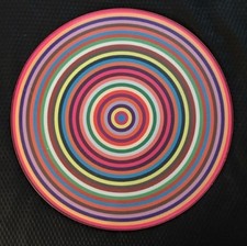 Joseph Joseph Round Glass Chopping Board / Worktop Saver with Concentric Rainbow Circles Design — listing 2