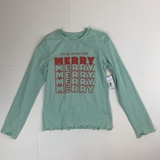 Holiday Time Women's Merry Christmas Tree Graphic Tee, Grey, Size M