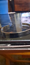 Vintage Engraved Metal Wide Cuff Bracelet with Geometric Panel Motifs — listing 5