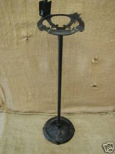 Vintage Cast Iron Pedestal Standing Ashtray with Scrollwork Base — listing 6