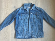Madewell Oversized Denim Trucker Jacket in Faded Black/Washed Charcoal, Size XS — listing 5
