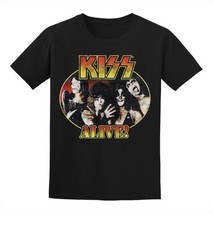 KISS "Alive!" '75 Band Graphic Distressed T-Shirt — listing 3