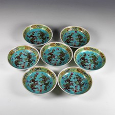Chinese Rose Mun Shou Longevity Porcelain Dinnerware Set (Covered Tureen, Plate, Bowls, Spoons)