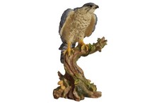 Peregrine Falcon Sculpture on Falconry Glove & Wood Base — listing 6