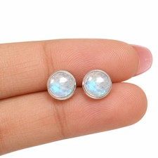 Sterling Silver Diamond-Cut Domed Button Stud Earrings, listing 6
