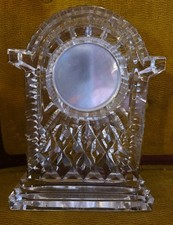 Vintage Lead Crystal Carriage-Style Mantel Clock with German Quartz Movement — listing 5