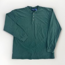Cambridge Classics Men's Green Henley Sweater/Knit Top, Size XL — listing 5