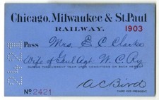 1899 Chicago, Milwaukee & St. Paul Railway Annual Pass No. 3922 — listing 4