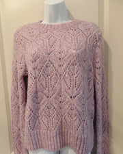 Casa Cabana Cream Cable-Knit Sweater with Rhinestone Embellishment, Size XL — listing 4
