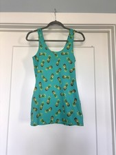 No Boundaries "Life Is Sweet" Pineapple Graphic Tie-Front Tank Top, Blue, Size Small — listing 5