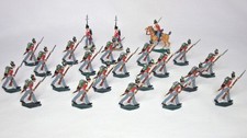 Antique Lead Flat Toy Soldiers - WWI North Africa, 19 Khaki Infantry & 7 African Warriors (Approx. 1 inch) — listing 4