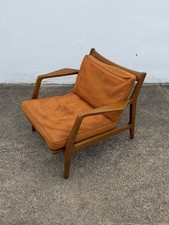 Danish Modern Teak Lounge Chair with Spindle Back and Sculpted Arms — listing 2