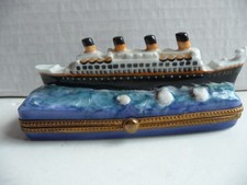 Limoges France Hand-Painted Porcelain Titanic Trinket Box — listing 4