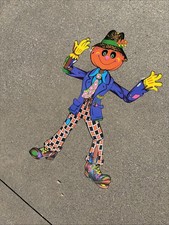 Beistle Die-Cut Cardboard Halloween Scarecrow Jointed Decoration with Tissue Paper Arms and Legs, listing 4