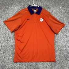 Nike Dri-Fit Clemson Tigers Men's Polo Shirt, Blue & Orange, Size 3XL — listing 5