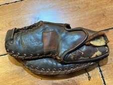 Vintage Rawlings "Trapper Claw" Brown Leather First Baseman's Mitt — listing 3