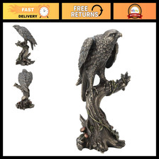 Peregrine Falcon Sculpture on Falconry Glove & Wood Base — listing 5