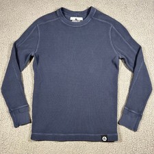 Phoenix Long-Sleeve Waffle-Knit Thermal Shirt with Gothic Logo Graphic, Navy — listing 4