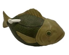 Figural Fish Soup Tureen, Majolica-Style Ceramic, Salmon/Rose Glaze — listing 6