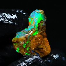 Loose Ethiopian Welo Opal Cabochon, Round Cut, Play-of-Color