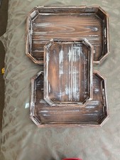 Wood Folding TV Tray Table Set with Storage Stand — listing 2