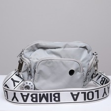 Bimba y Lola Navy Nylon Zip Pouch / Cosmetic Bag with Circular Logo Charm — listing 4