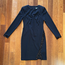 DKNY Navy Blue Sequin Sleeveless Sheath Dress — listing 3