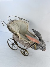 Antique Wicker Doll Furniture Set — Chaise Lounge, Chair & Rocker with Original Cushions