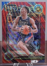 2024-25 Panini Select Ron Holland II Blue Cracked Ice Prizm Rookie Card — listing 4