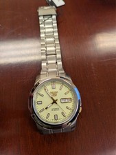 Vintage Seiko 5 Automatic Day-Date Wristwatch, Gold Dial, TV/Cushion Case — listing 6