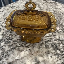 Amber Glass Vessel Base (Bowl or Vase Underside) — listing 2