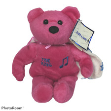 Elvis-Style Animated Plush Bear with Red Guitar in White Jumpsuit — listing 4