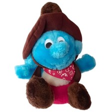 Vintage 1982 Cowboy Smurf PVC Figure on Original Wallace Berrie Card — listing 5