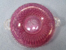 Pressed Glass Covered Candy Dish with Starburst Pattern and Finial Lid — listing 5