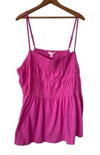 Terra & Sky Black Spaghetti Strap Cami Tank Top, Plus Size 0X (14W) — listing 4