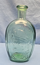 Wheaton Emerald Green Dimpled Optic Glass Bottle Vase — listing 5