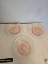 Vintage Depression Glass Ribbed Nappy Bowl, 6 inch with 4 inch opening, Clear Pressed Glass with Sunburst Center