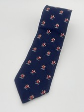 Brooks Brothers Christmas Silk Tie, Red with Santa, Candy Cane & Snowflake Motif — listing 2