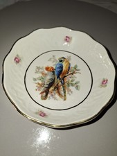 Framed Mid-Century Tropical Birds on Gold Ground Print/Painting with Bamboo Motif Yes - there's a legible signature