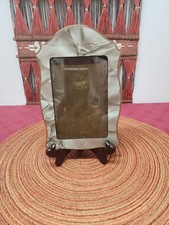 Vintage Black Leather Evening Bag with Ornate Gold Pearl-Studded Frame — listing 4