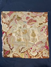 Vintage Needlepoint Tapestry Wall Hanging, Old Master Scholar Scene — listing 3