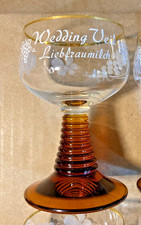 Vintage Wheel-Cut Grape & Leaf Etched Crystal Wine Glass with Slender Stem — listing 6